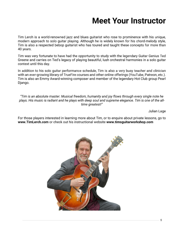 Melodic Jazz Guitar ii-V-i by Tim Lerch-5